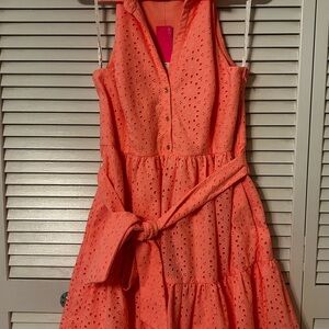 Lilly Pulitzer Pink Sleeveless Halter Sundress NWT